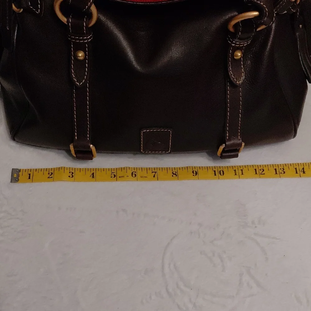 Dooney & Bourke Large Florentine Satchel With Wallet In Brown Tmoro - Picture 3 of 15